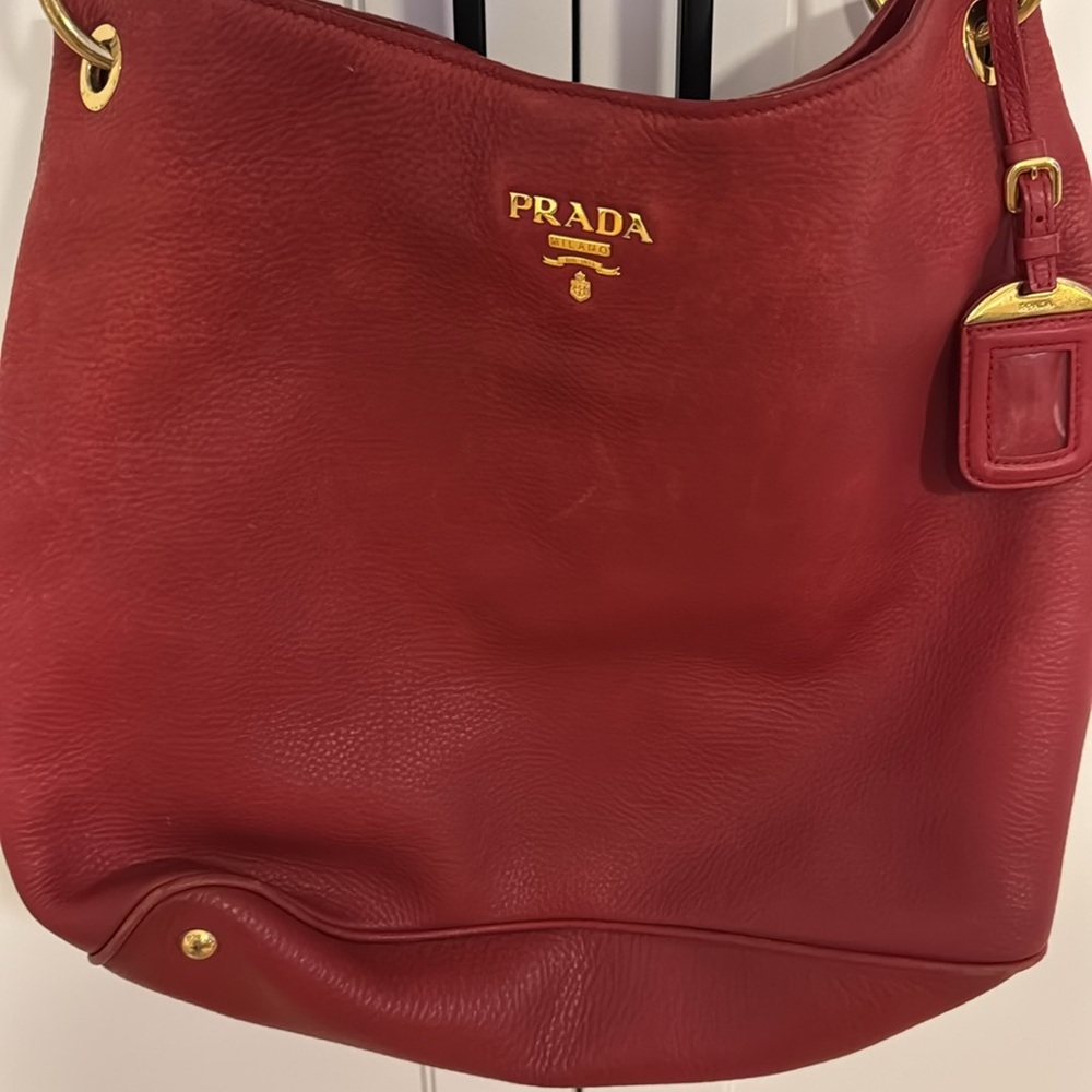 Prada Hobo Leather Bag